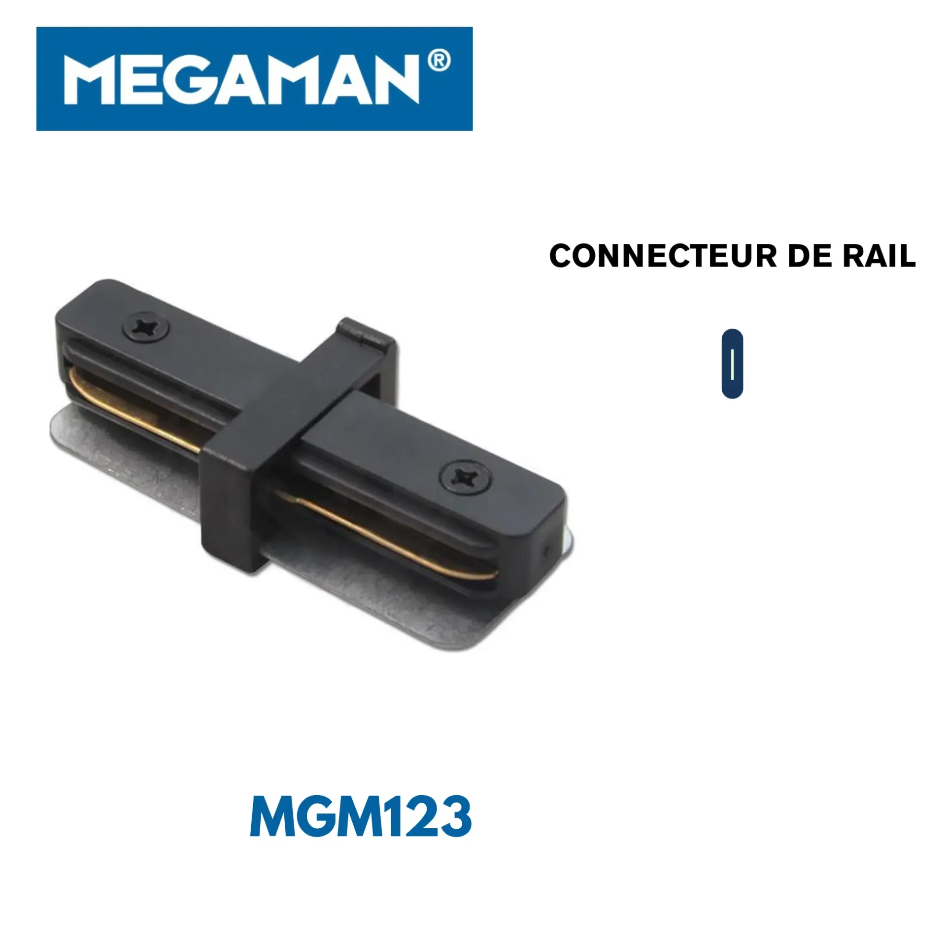 [MGM123] Connecteur de rail en I noir Doris Megaman