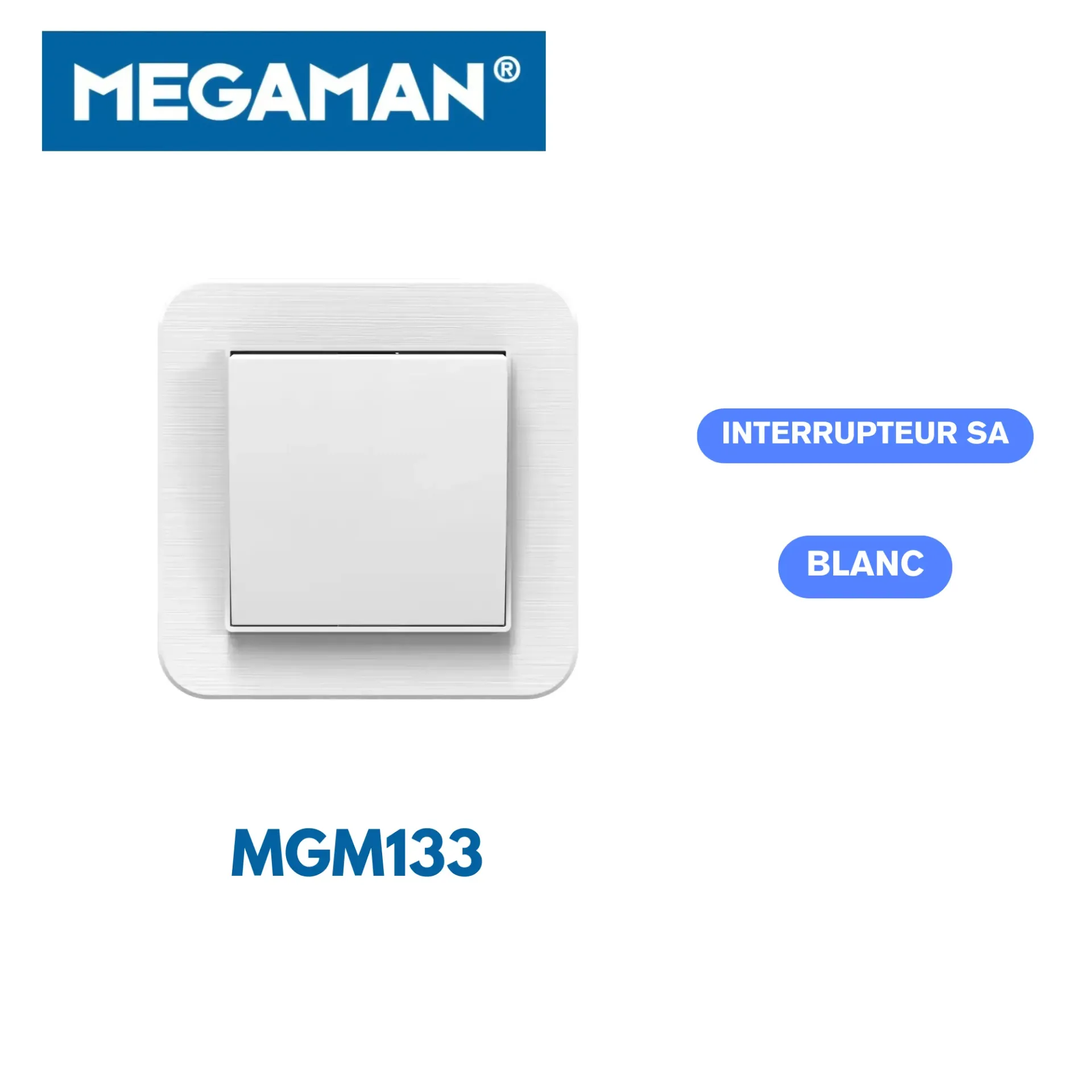 [MGM133] Interrupteur SA blanc Megaman (120pcs/ct)