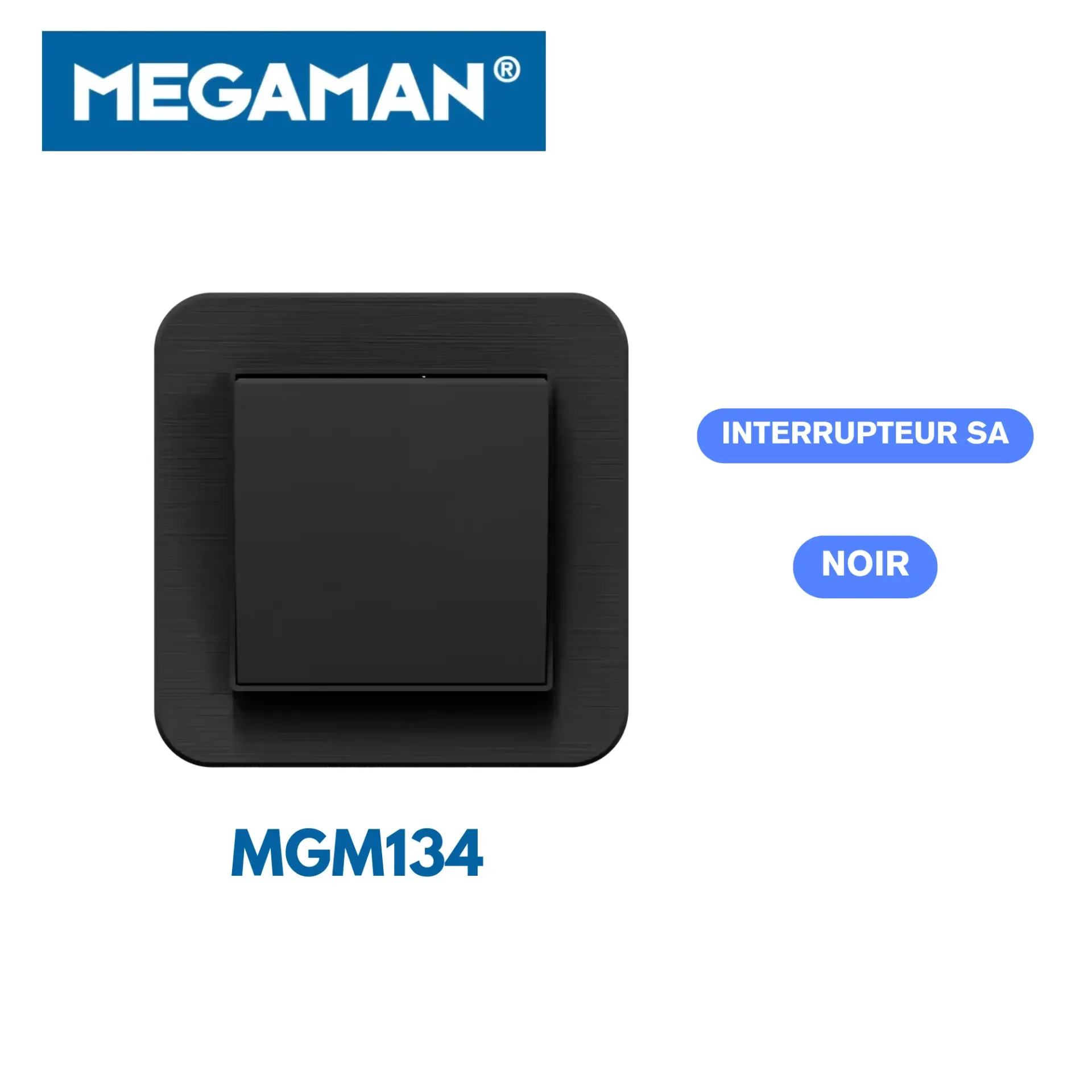 [MGM134] Interrupteur SA noir Megaman (120pcs/ct)
