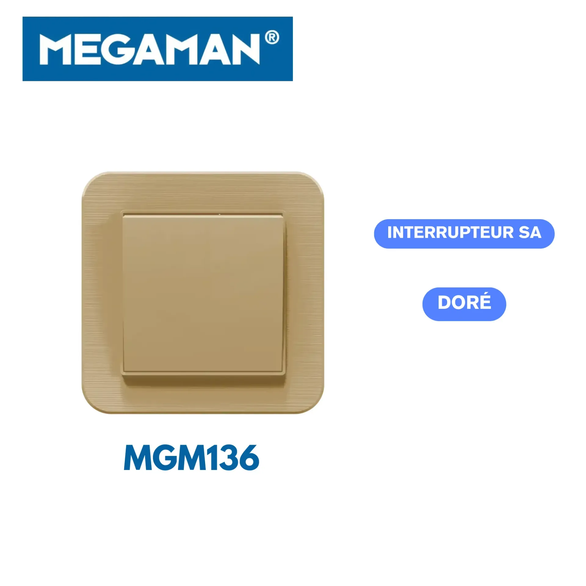 [MGM136] Interrupteur SA gold Megaman (120pcs/ct)