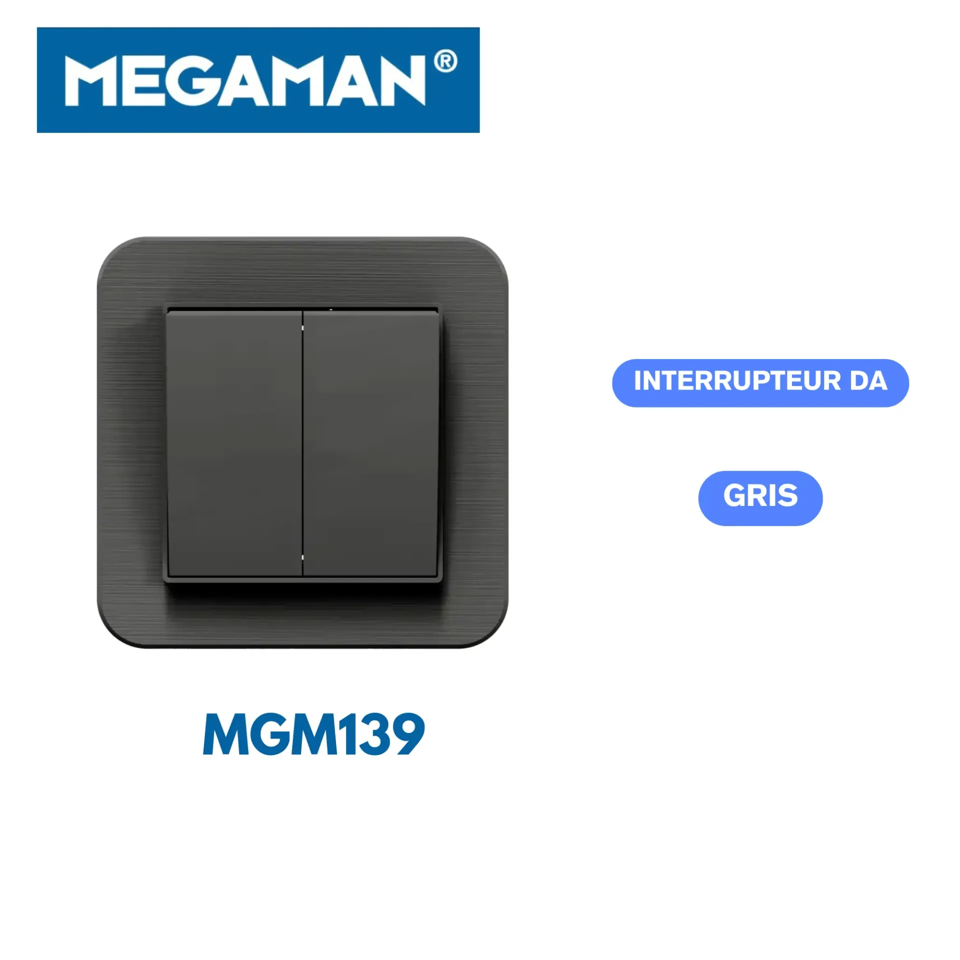 [MGM139] Interrupteur DA gris Megaman (120pcs/ct)