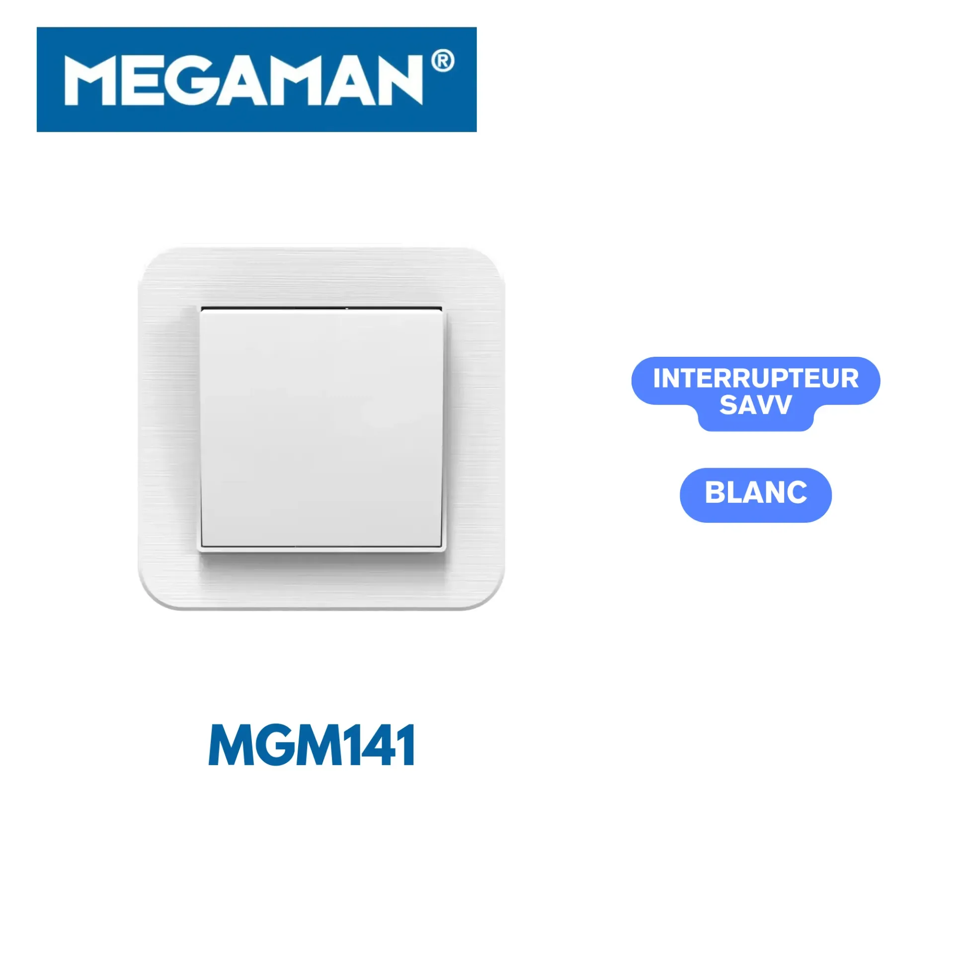 [MGM141] Interrupteur SAVV blanc Megaman (120pcs/ct)