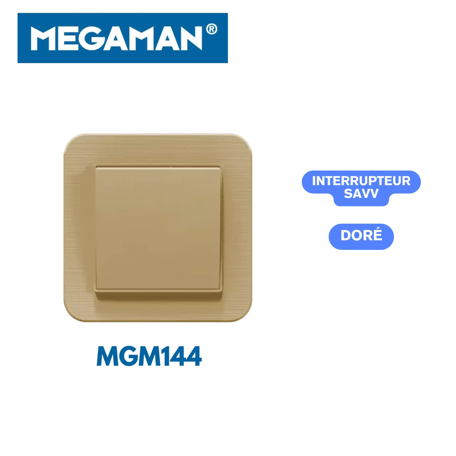 [MGM144] Interrupteur SAVV gold Megaman (120pcs/ct)
