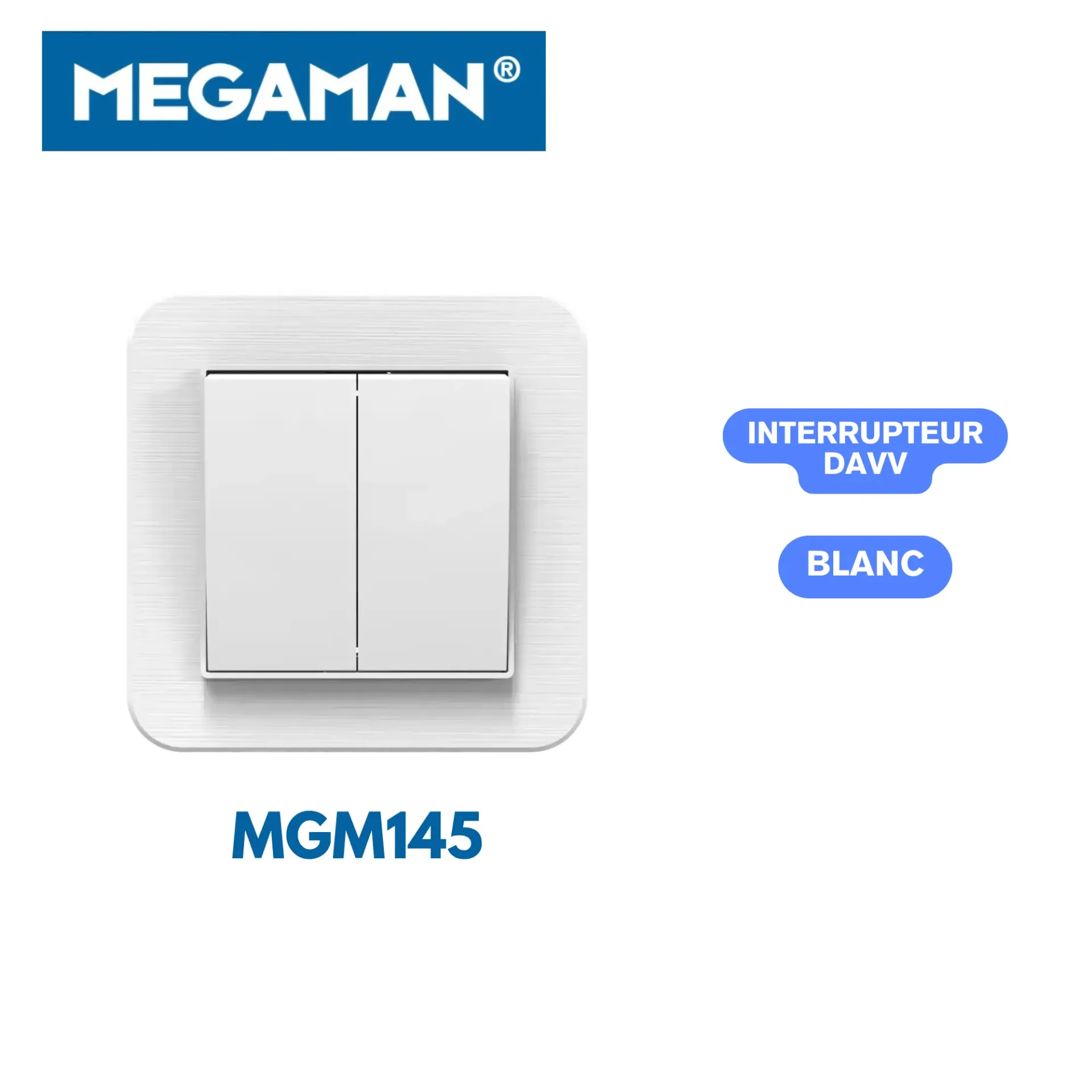 [MGM145] Interrupteur DAVV blanc Megaman (120pcs/ct)