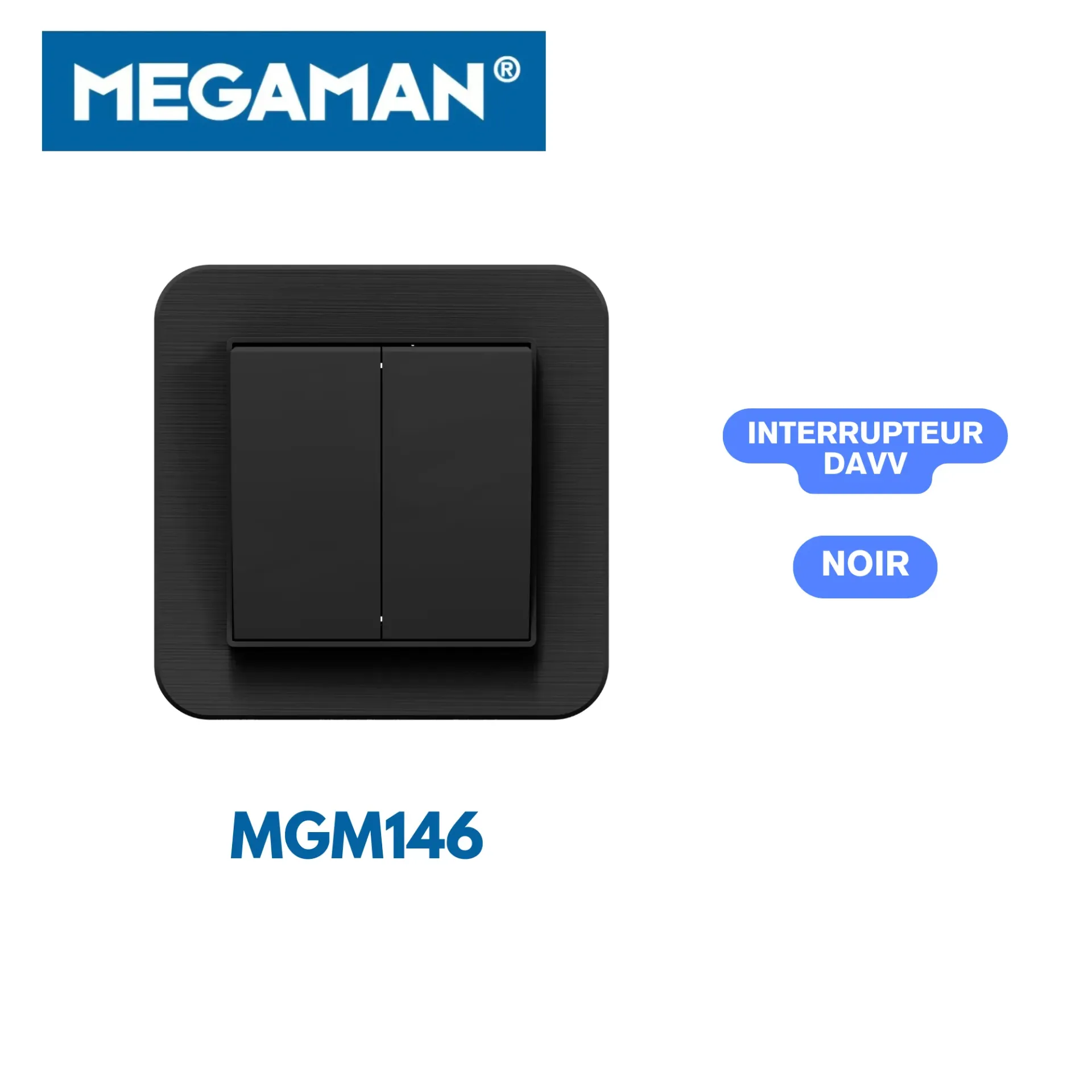 [MGM146] Interrupteur DAVV noir Megaman (120pcs/ct)