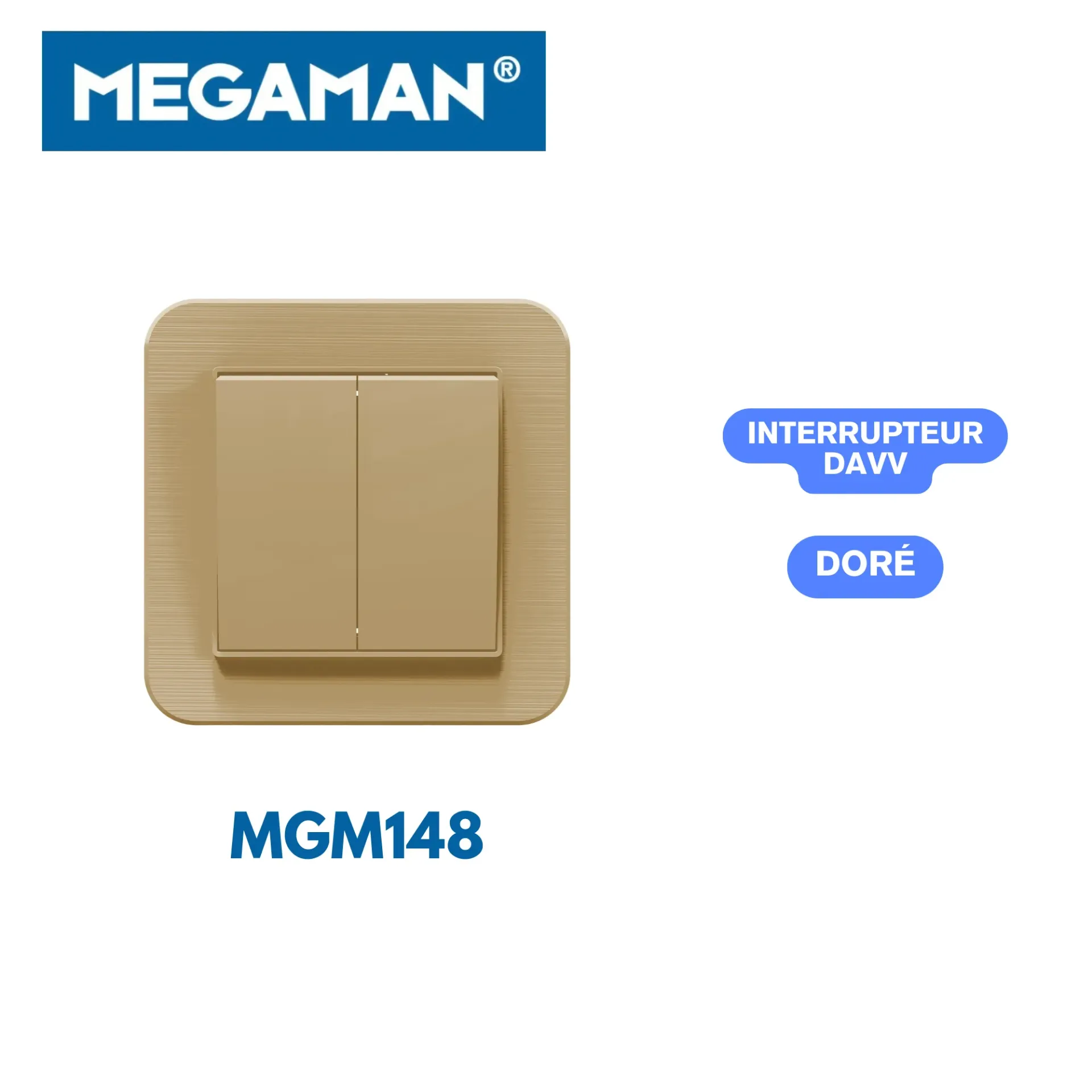 [MGM148] Interrupteur DAVV gold Megaman (120pcs/ct)