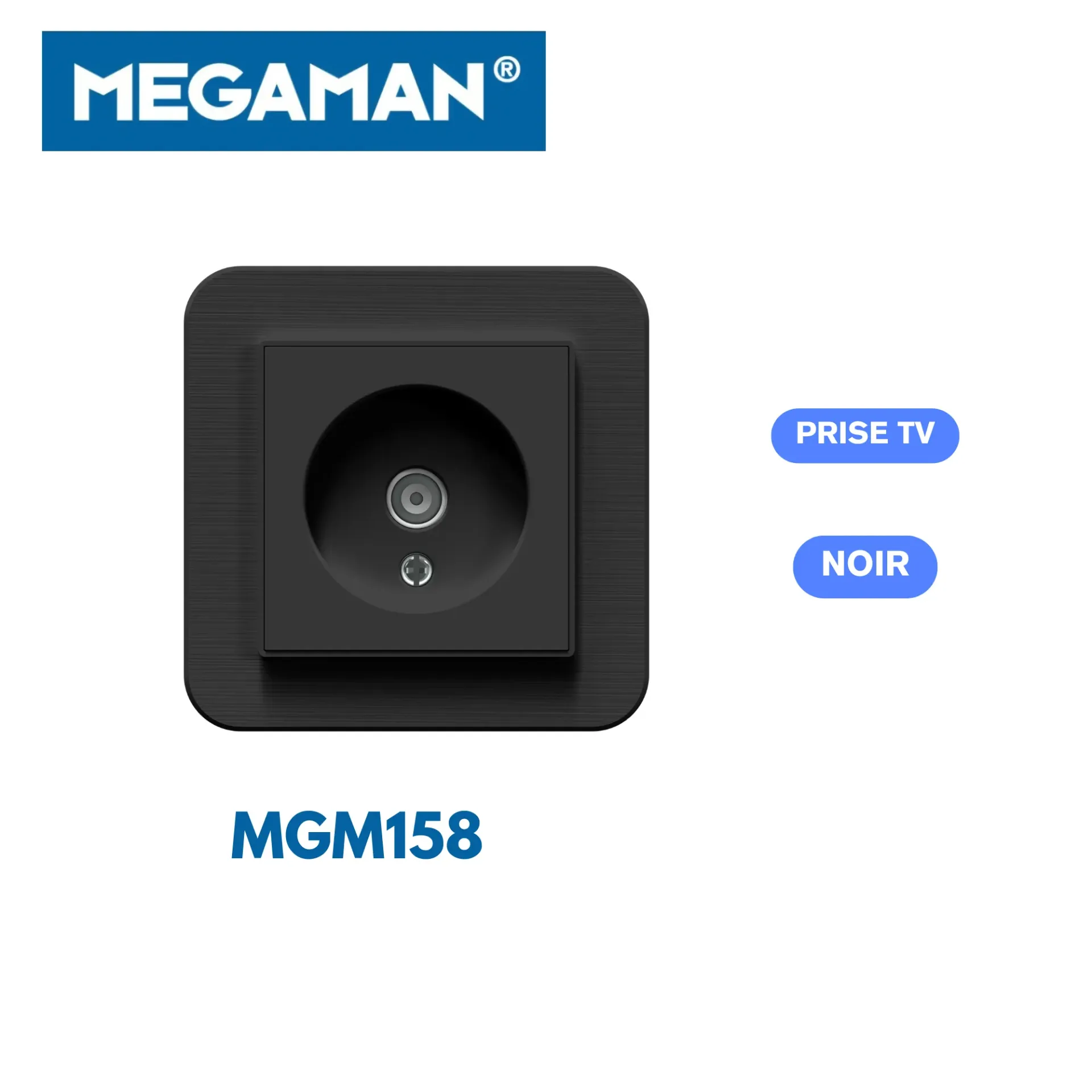 [MGM158] Prise TV noir Megaman (120pcs/ct)