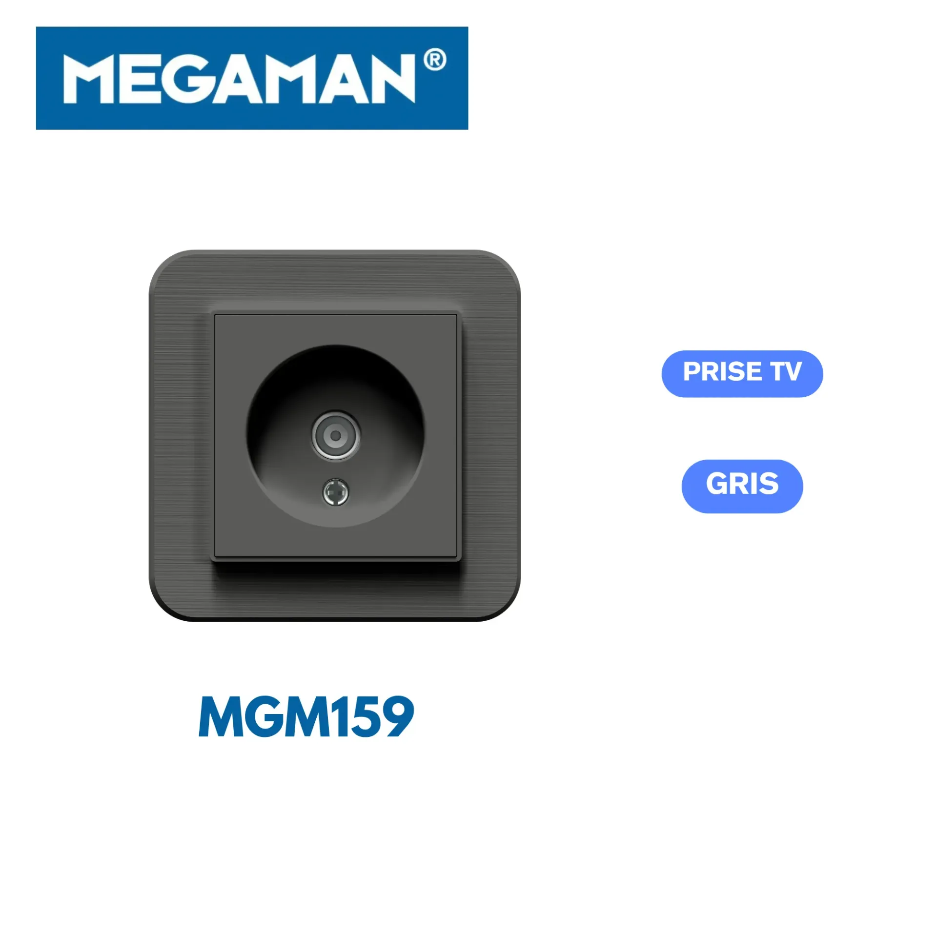 [MGM159] Prise TV gris Megaman (120pcs/ct)