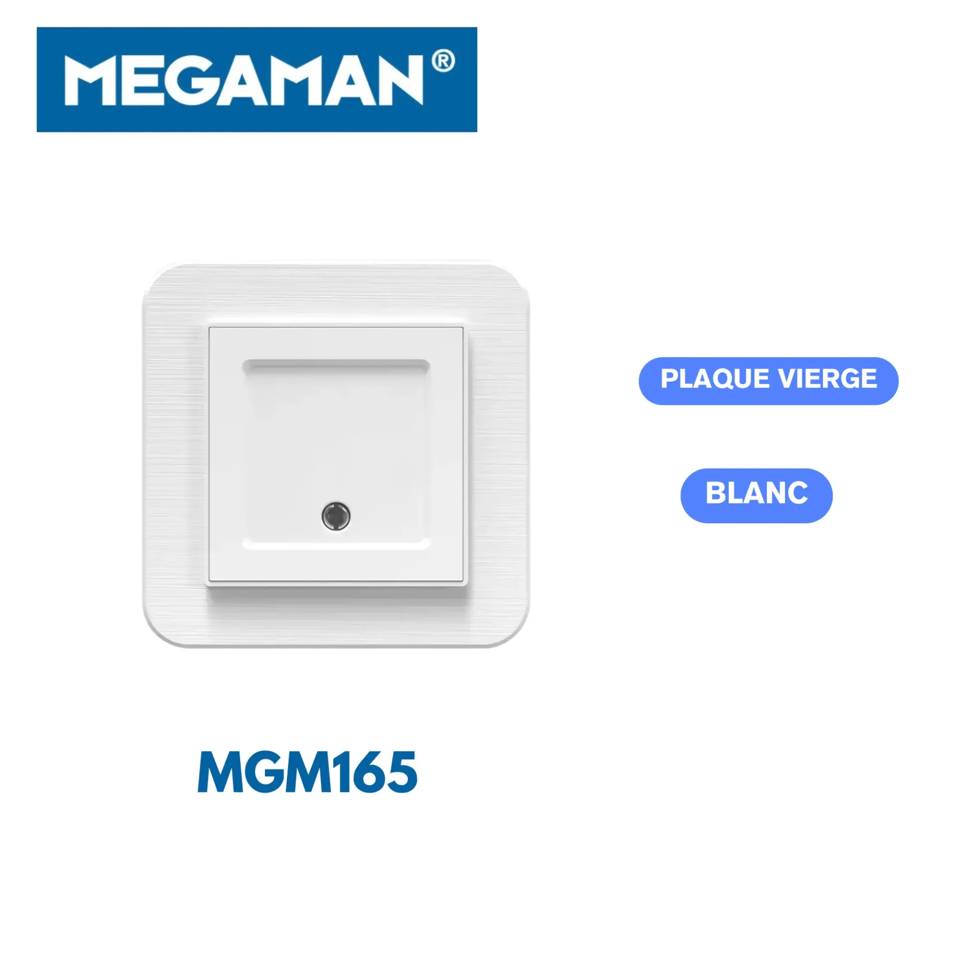 [MGM165] Obturateur Plaque vierge blanc Megaman (120pcs/ct)