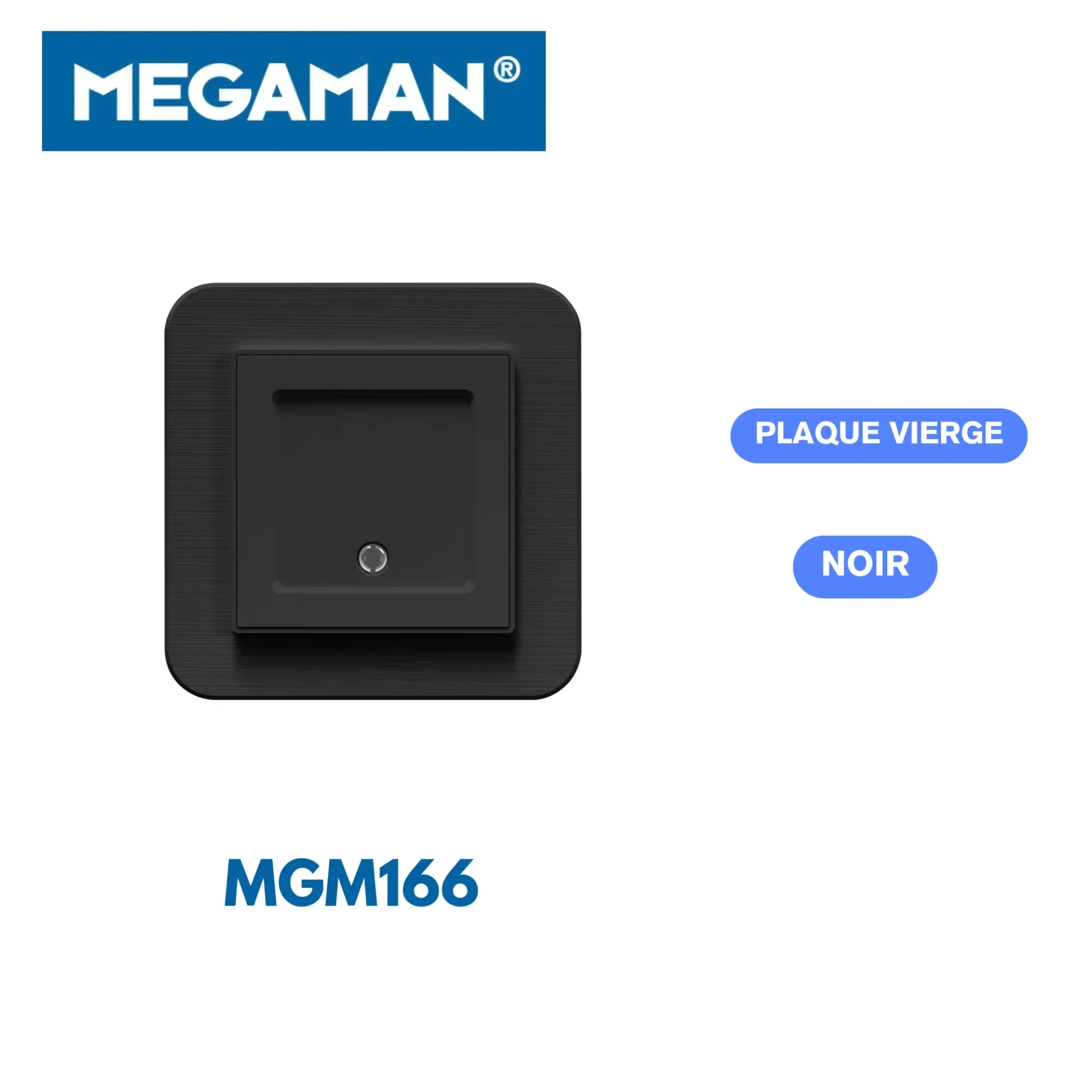 [MGM166] Obturateur Plaque vierge noir Megaman (120pcs/ct)