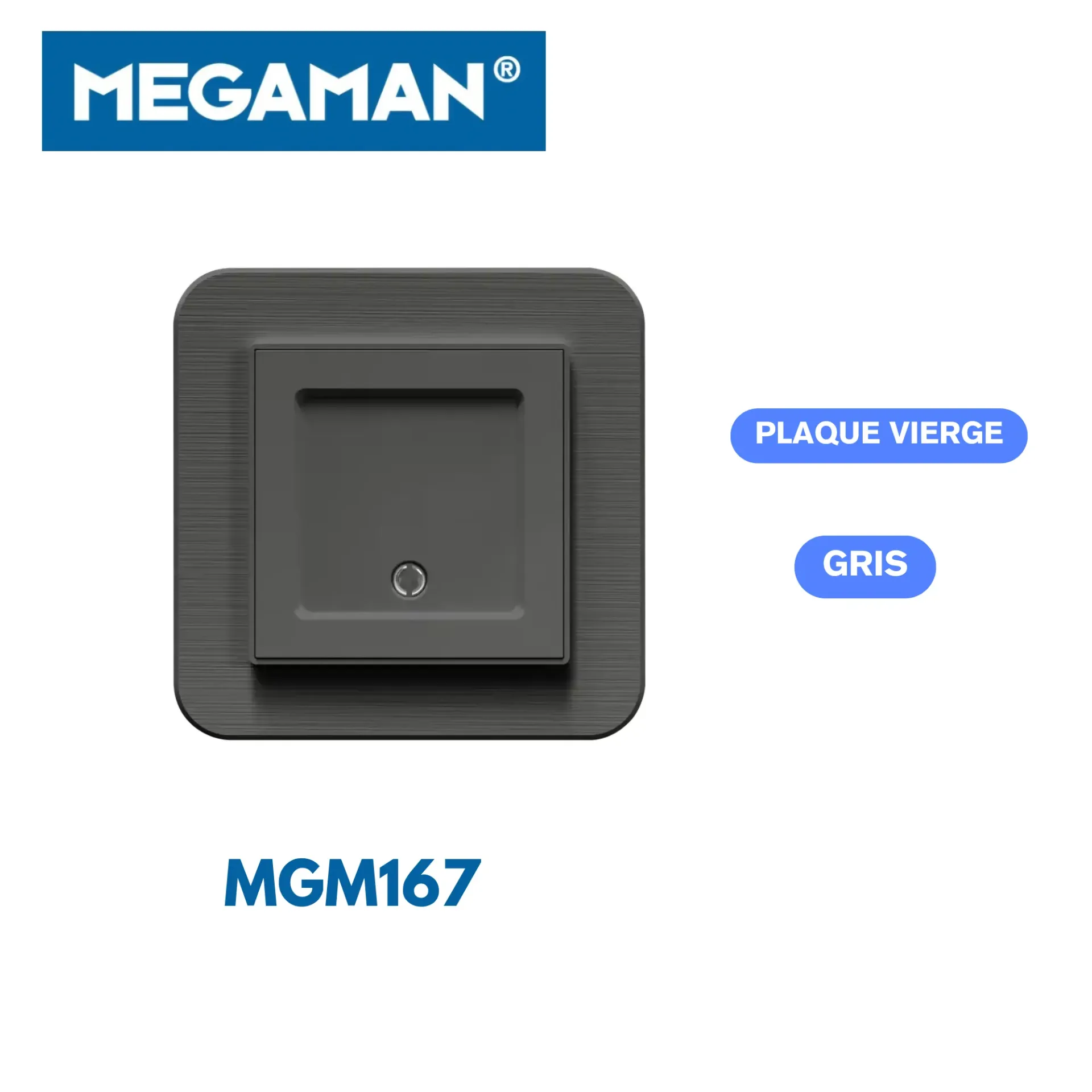 [MGM167] Obturateur Plaque vierge gris Megaman (120pcs/ct)