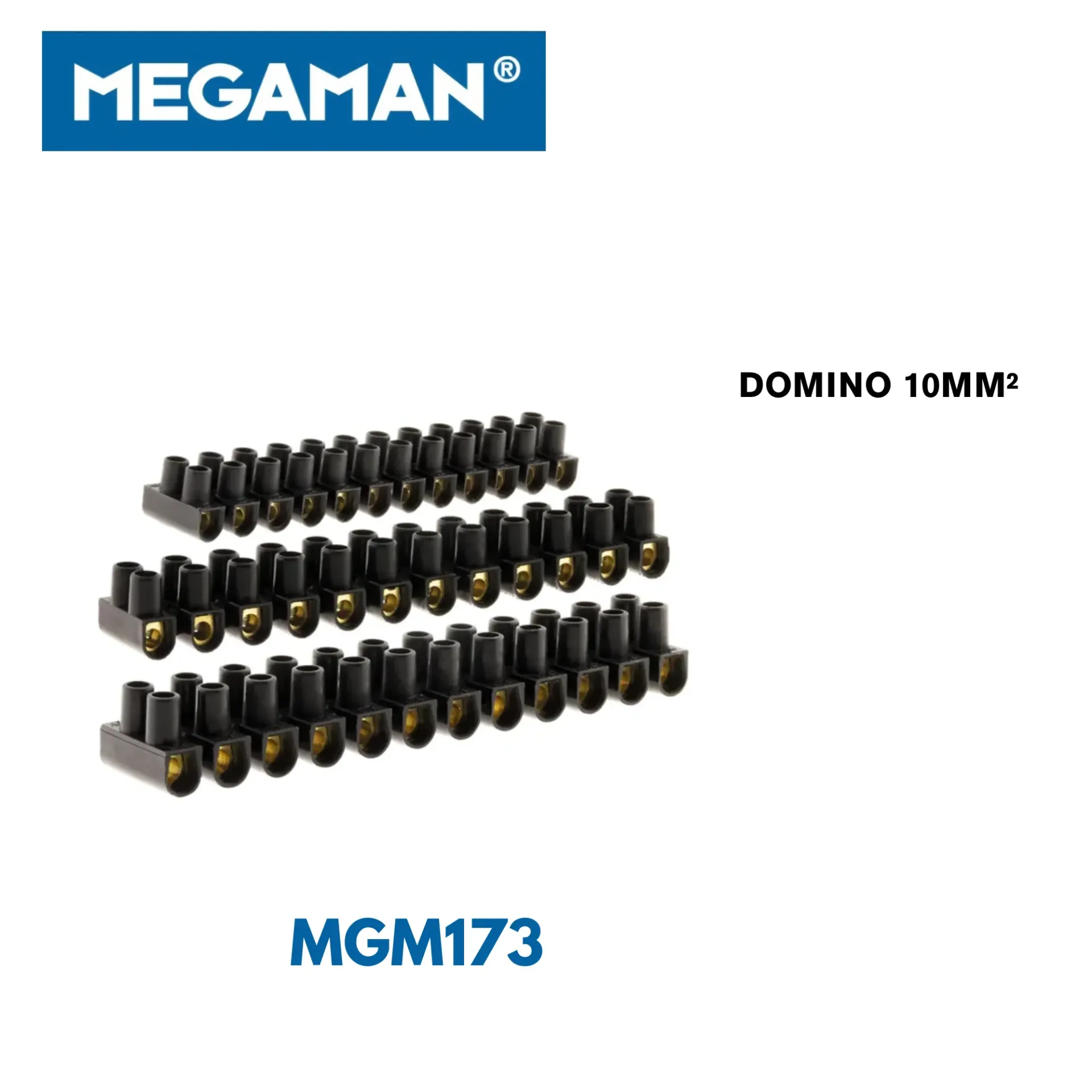 [MGM173] Barrette domino 10mm² Megaman (400pcs/ct)