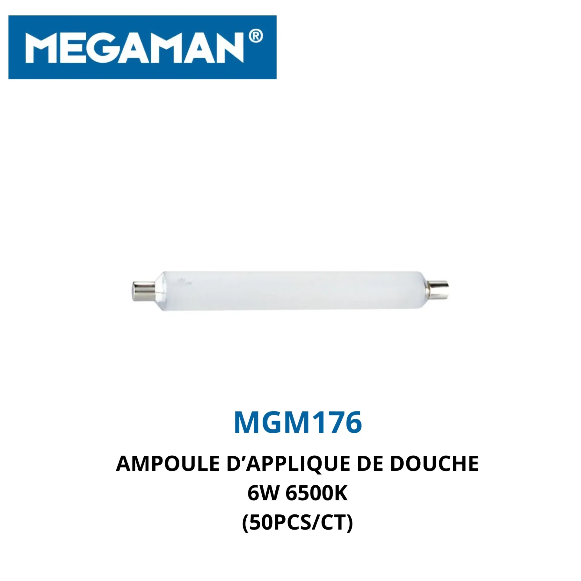 [MGM176] Ampoule d'applique de douche 6w 6500K Megaman (50pcs/ct)