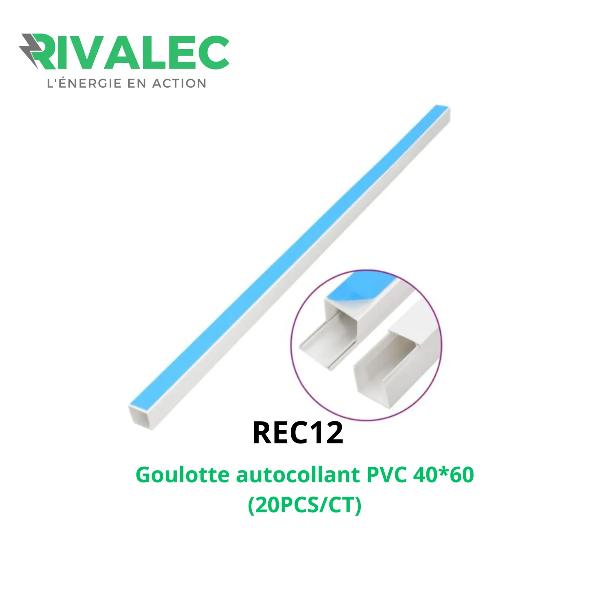 [REC12] GOULOTTE PVC AUTOCOLLANT 40*60 RIVALEC (20PCS/CT)