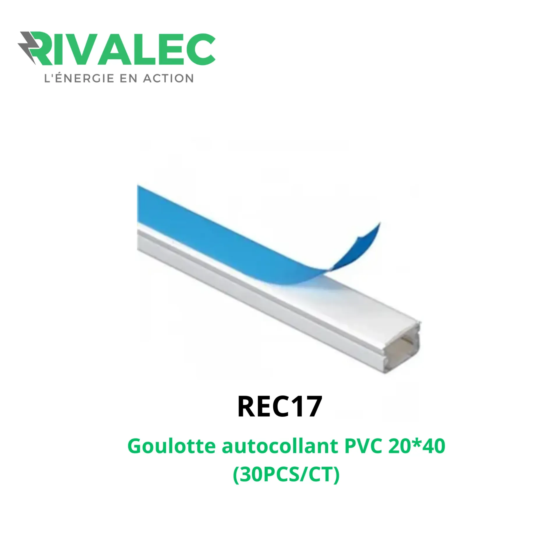 [REC17] GOULOTTE PVC AUTOCOLLANT 40*20 RIVALEC (30PCS/CT)
