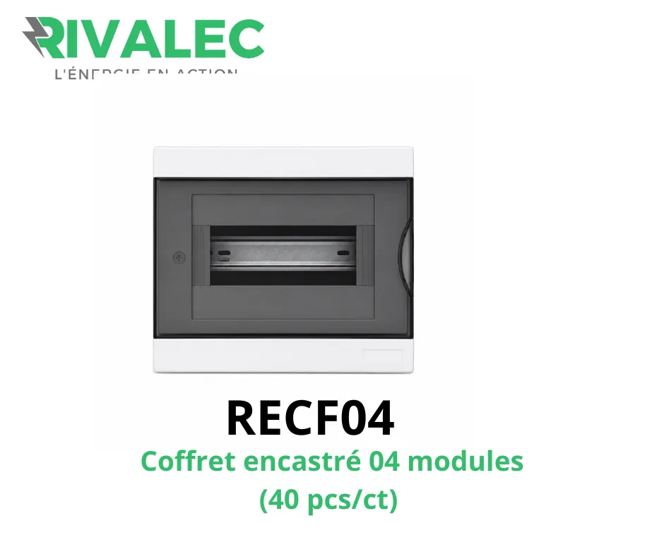 [RECF04] Coffret encastre 04 Modules RIVALEC (40pcs/ct)