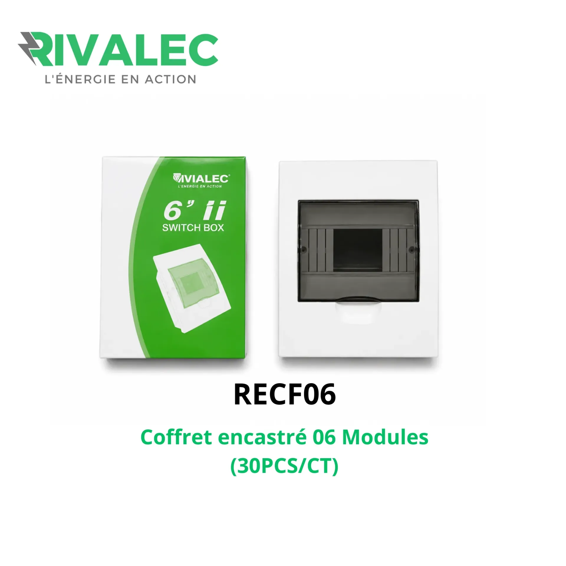 [RECF06] Coffret encastre 06 Modules RIVALEC (30pcs/ct)
