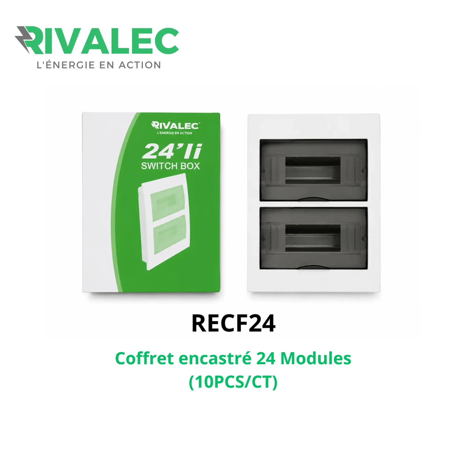 [RECF24] Coffret encastre 24 Modules RIVALEC (10pcs/ct)