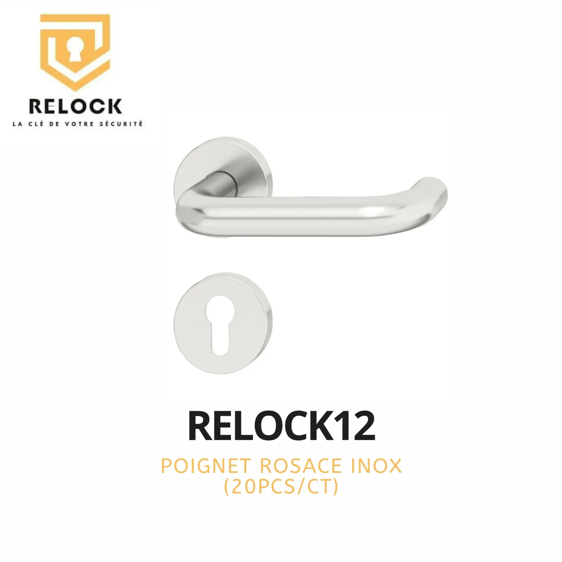 [RELOCK12] SERRURE SS POIGNET ROSACE RELOCK 12(20PCS/CTS)
