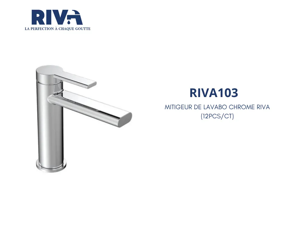 [RIVA103] MITIGEUR DE LAVABO CHROME RIVA 103 (12PCS/CT)