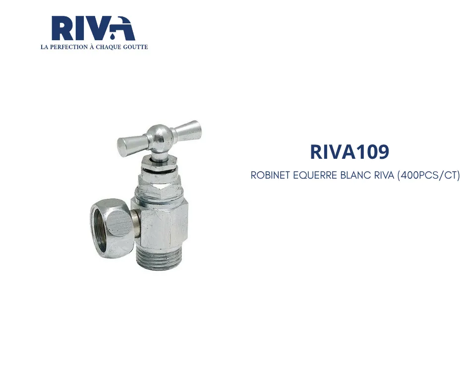 [RIVA109] ROBINET EQUERRE BLANC RIVA (400PCS/CT)
