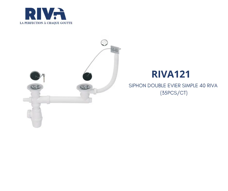 [RIVA121] Siphon double evier 40 Riva (30pcs/ct)
