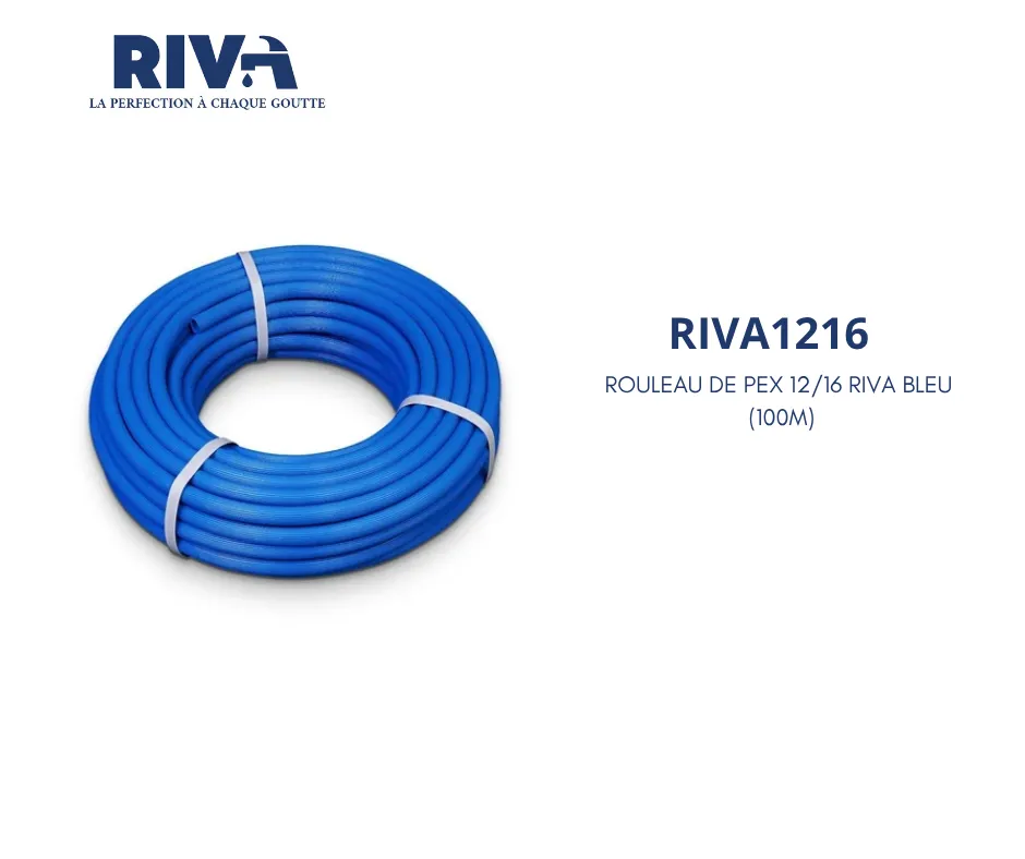 [RIVA1216] Rouleau PEX 12/16 Bleu RIVA 100M
