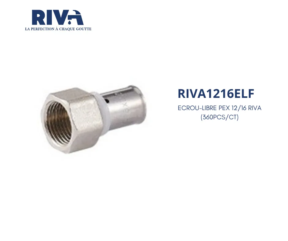 [RIVA1216EL] Ecrou-libre pex 12/16 RIVA (360PCS/CT)