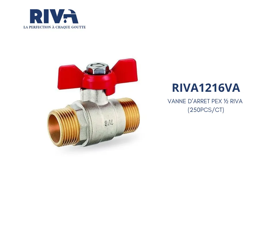 [RIVA1216VA] Vanne d'arret papillon pex 1/2 RIVA (250PCS/CT)