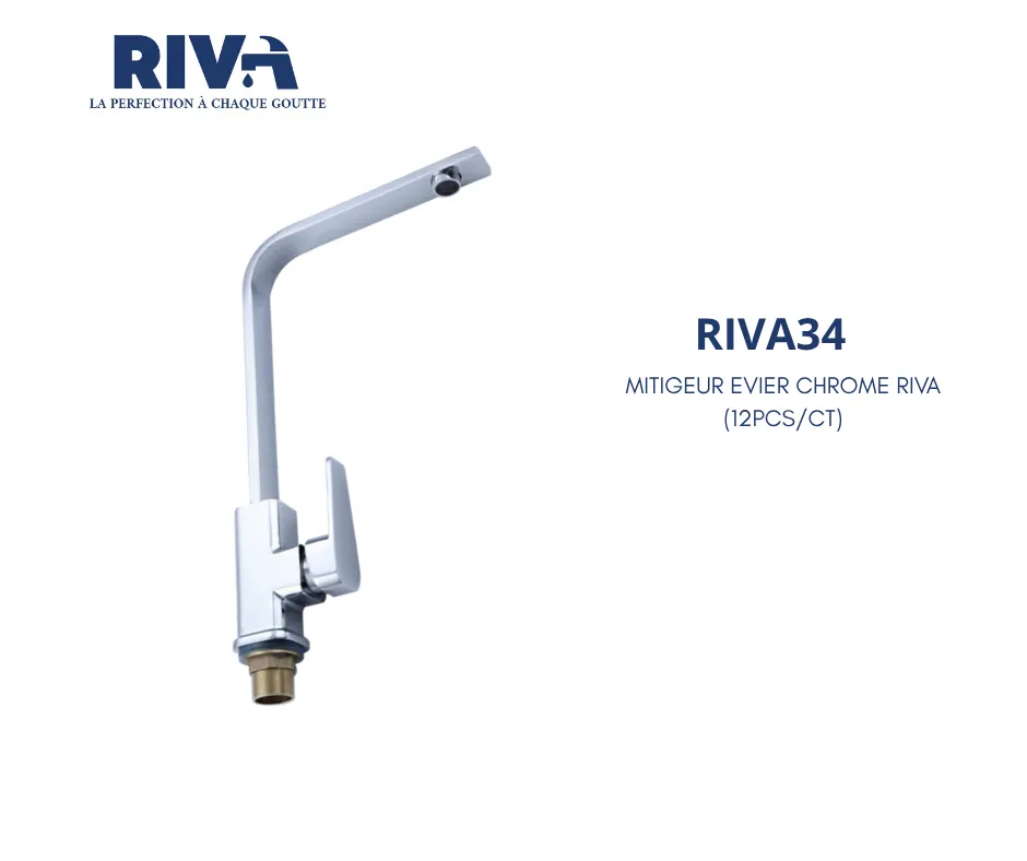 [RIVA34] MITIGEUR EVIER CHROME RIVA (12PCS/CT)