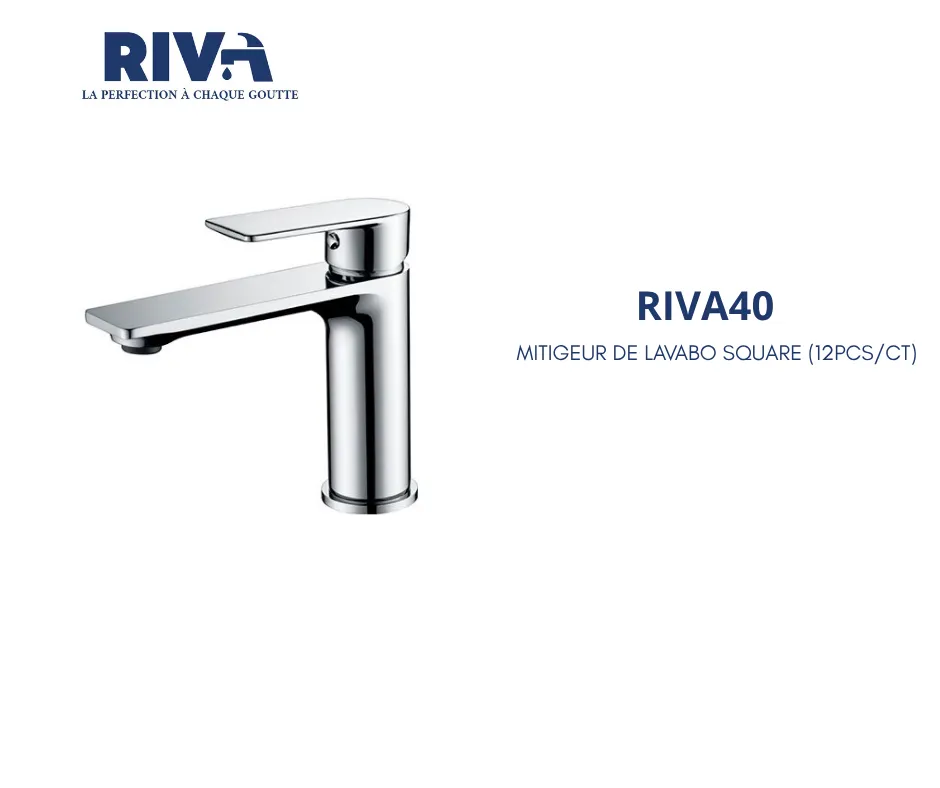 [RIVA40] MITIGEUR DE LAVABO SQUARE RIVA 40 (12PCS/CT)