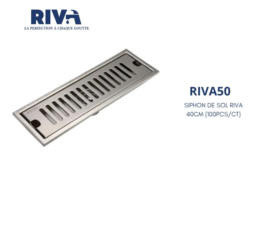 [RIVA50] SIPHON DE SOL RECTANGULAIRE 40CM RIVA( 40 pcs/ cts)