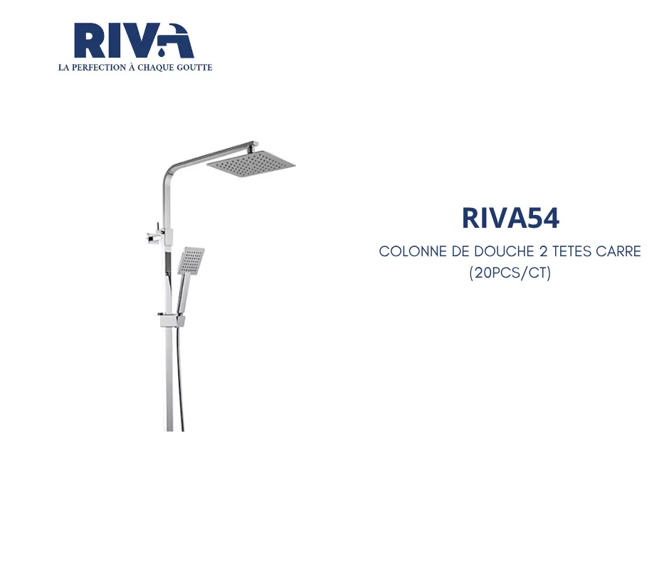 [RIVA54] COLONNE DE DOUCHE STANDARD CARRE RIVA 54 (20pcs/ct)