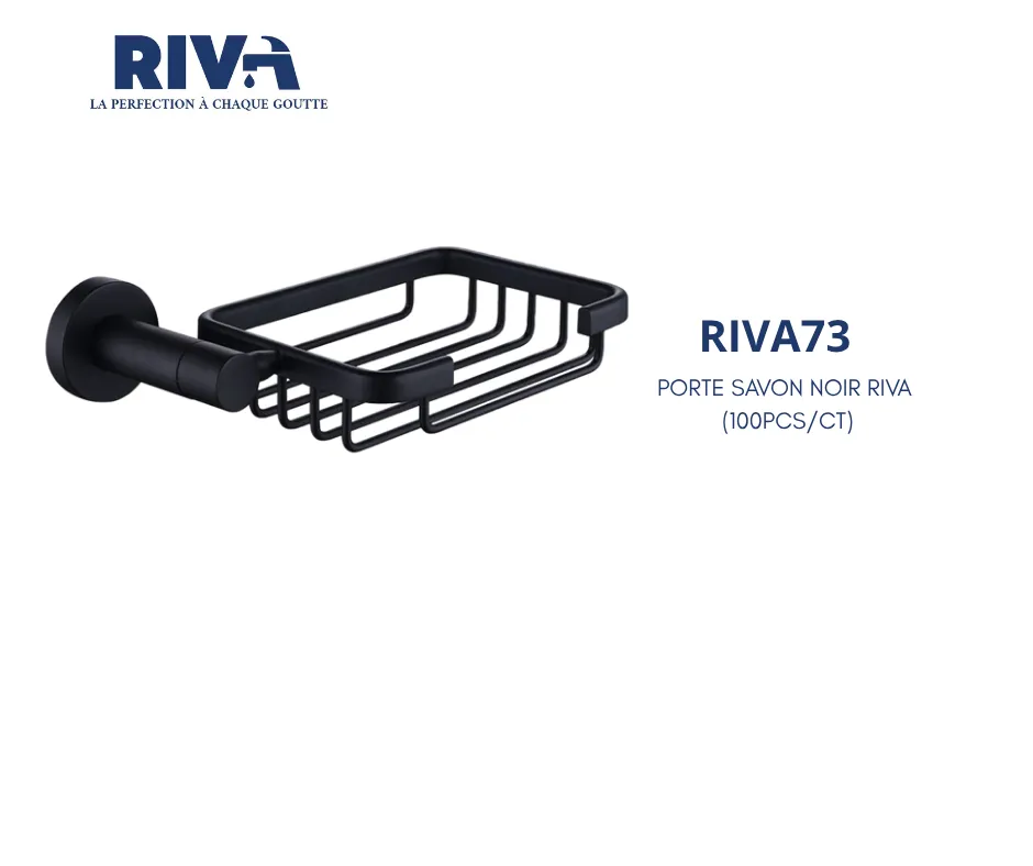 [RIVA73] PORTE SAVON ALU NOIR RIVA (100PCS/CT)