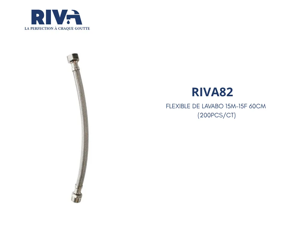 [RIVA82] FLEXIBLE DE LAVABO 1/2M-1/2F RIVA (200PCS/CT)