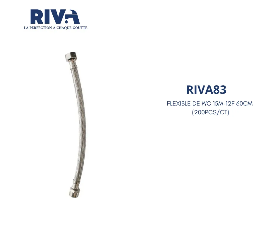 [RIVA83] FLEXIBLE DE WC 3/8M-1/2F RIVA (200PCS/CT)