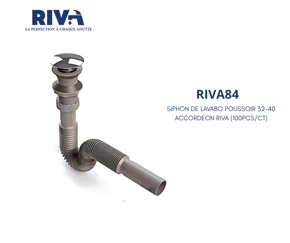 [RIVA84] SIPHON DE LAVABO 32-40 ACCORDEON RIVA (100PCS/CT)