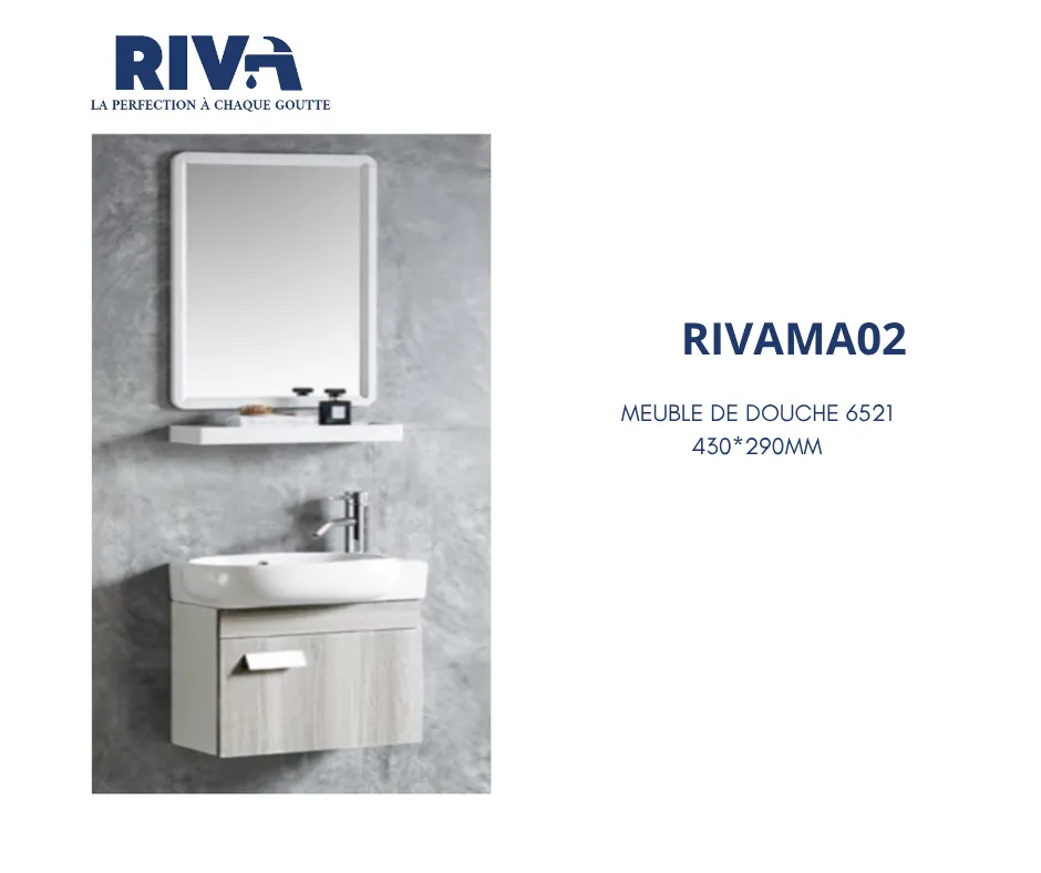 [RIVAMA02] MEUBLE DE DOUCHE GRIS RIVA 6521