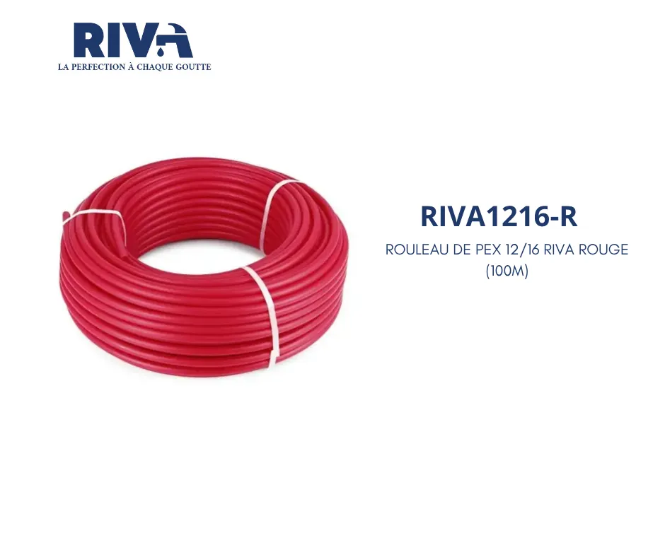 [RIVA1216-R] Rouleau pex 12/16 100m Rouge RIVA  