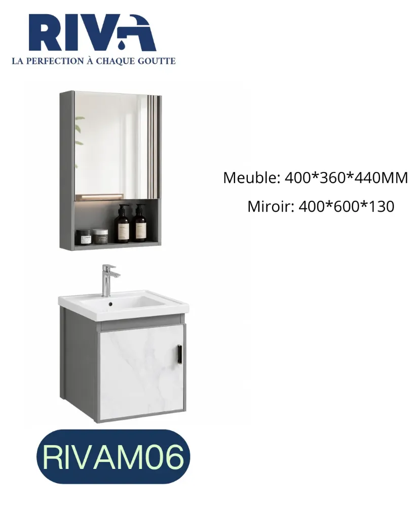 [RIVAM06] Meuble de douche en alu 121-40