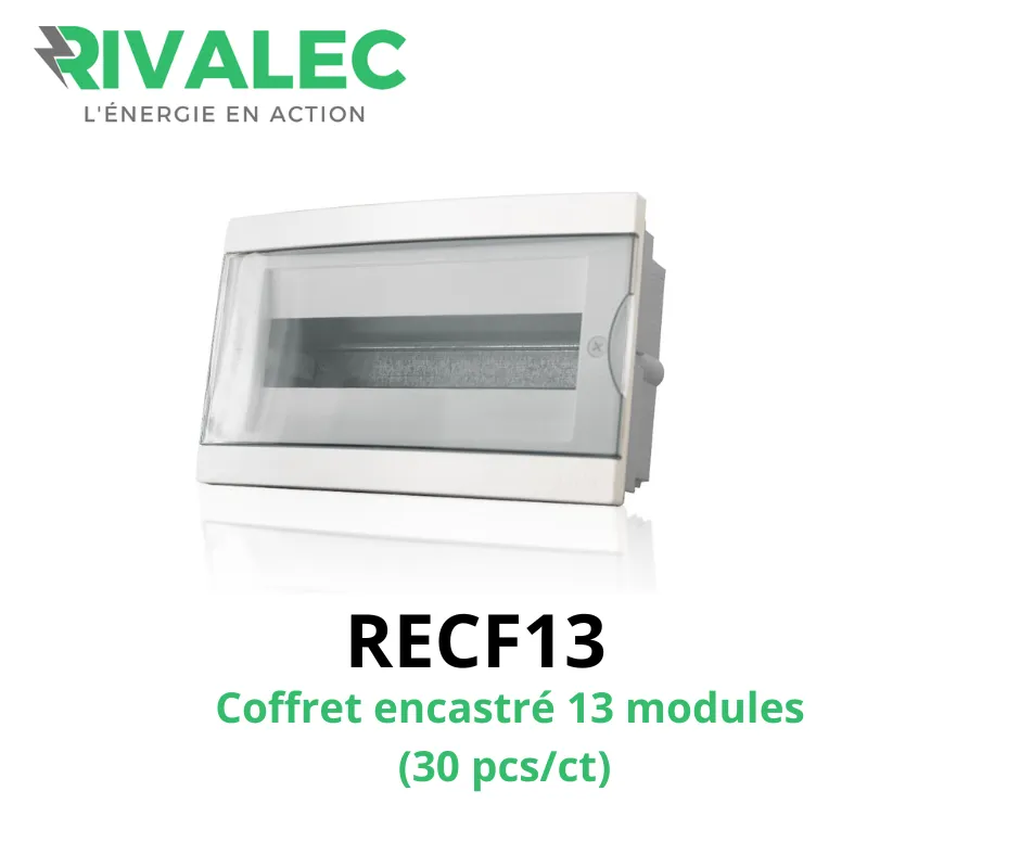 [RECF13] Coffret encastré 13 modules RIVALEC (30 cts/ct)