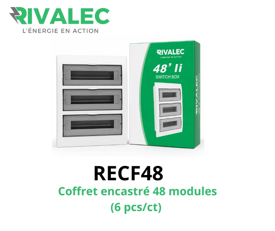 [RECF48] Coffret encastré 48 module RIVALEC (6pcs/ct)