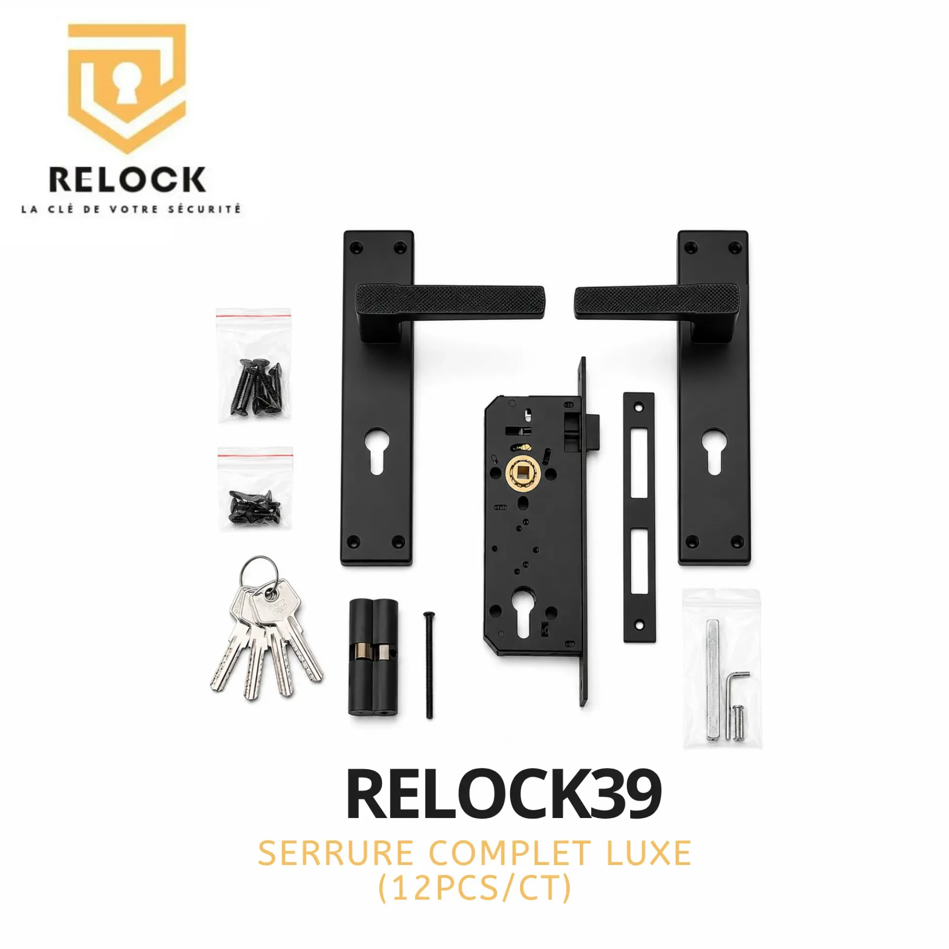 [RELOCK39] Serrure complet luxe RELOCK (12pcs/ct)