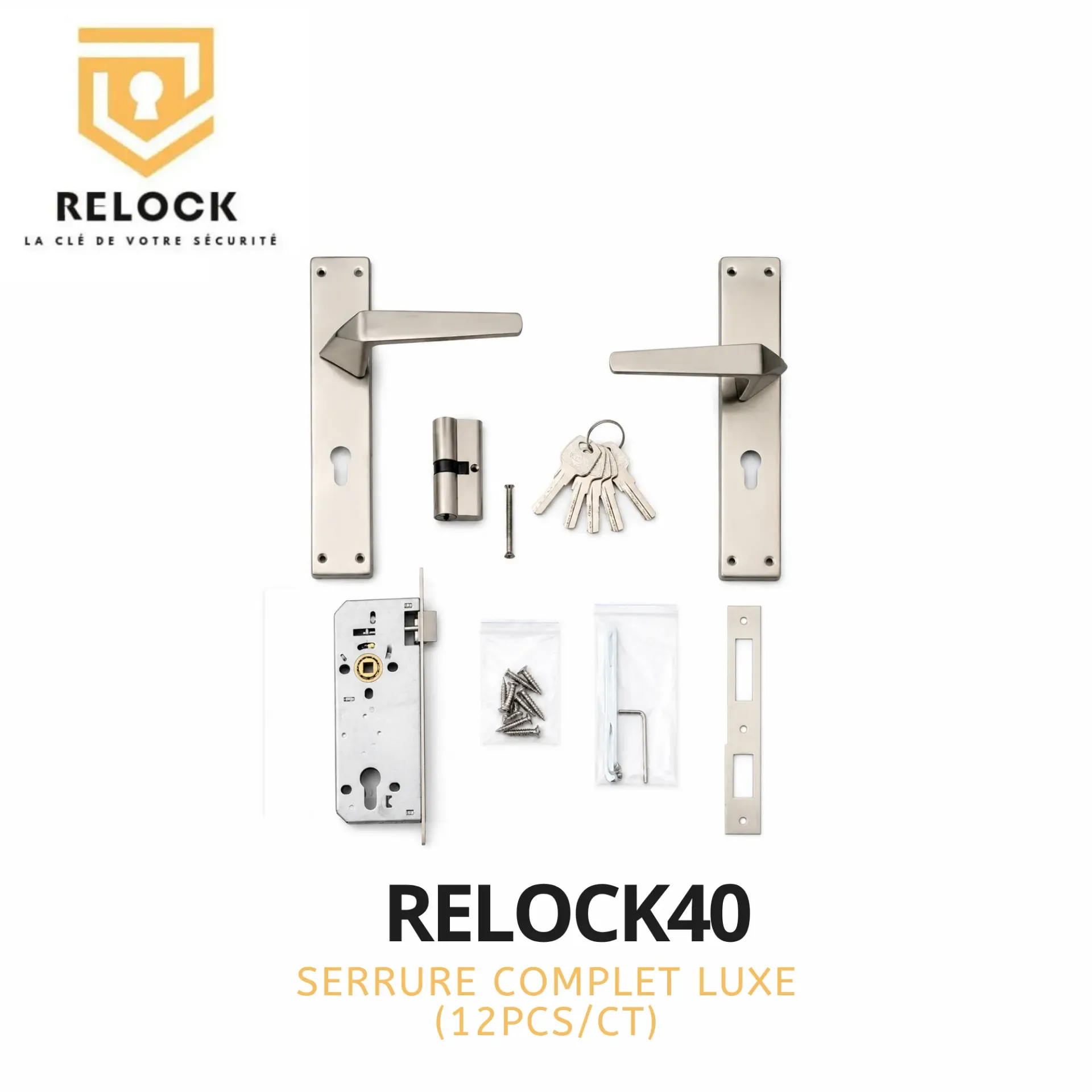 [RELOCK40] Serrure complet luxe RELOCK (12pcs/ct)
