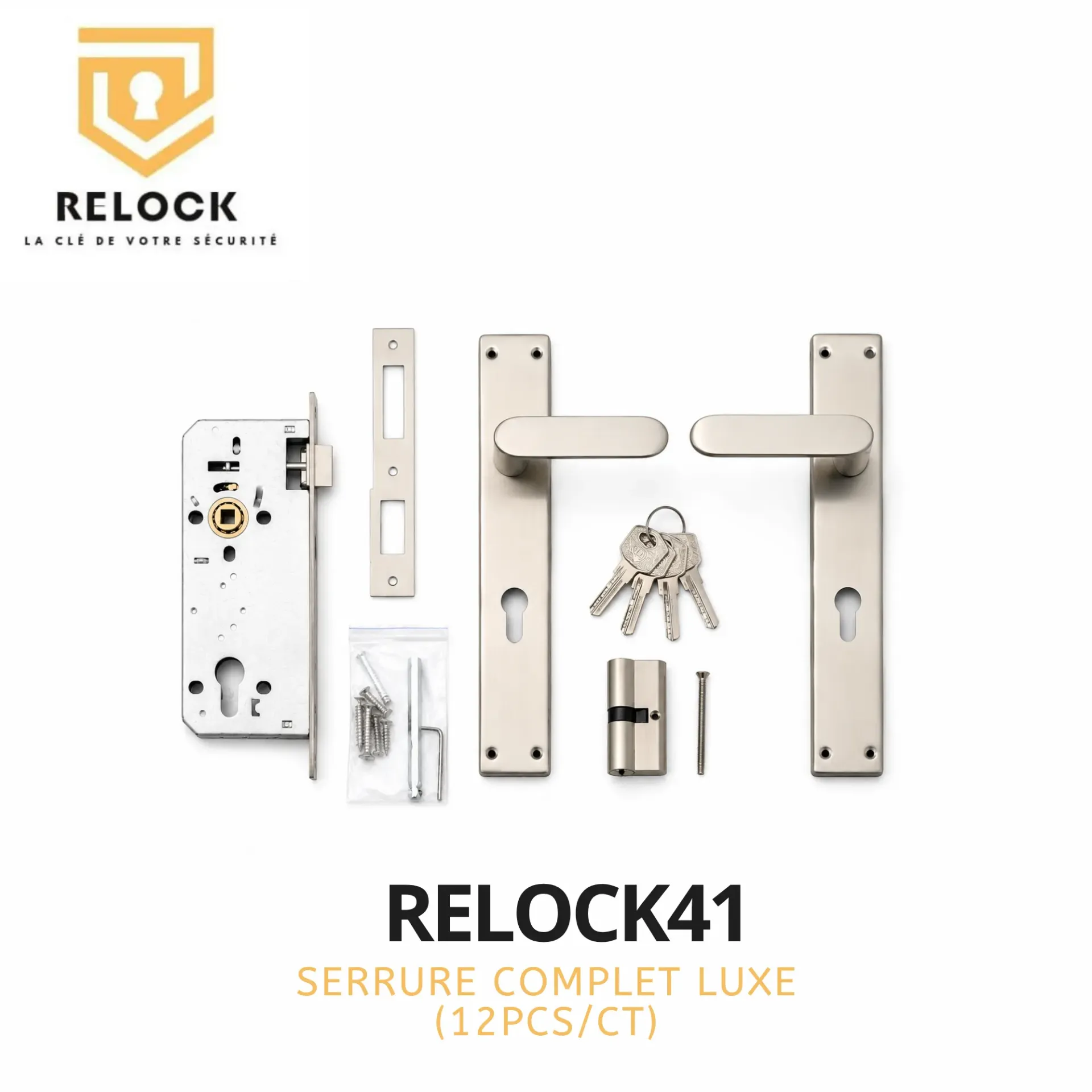 [RELOCK41] Serrure complet luxe RELOCK (12pcs/ct)