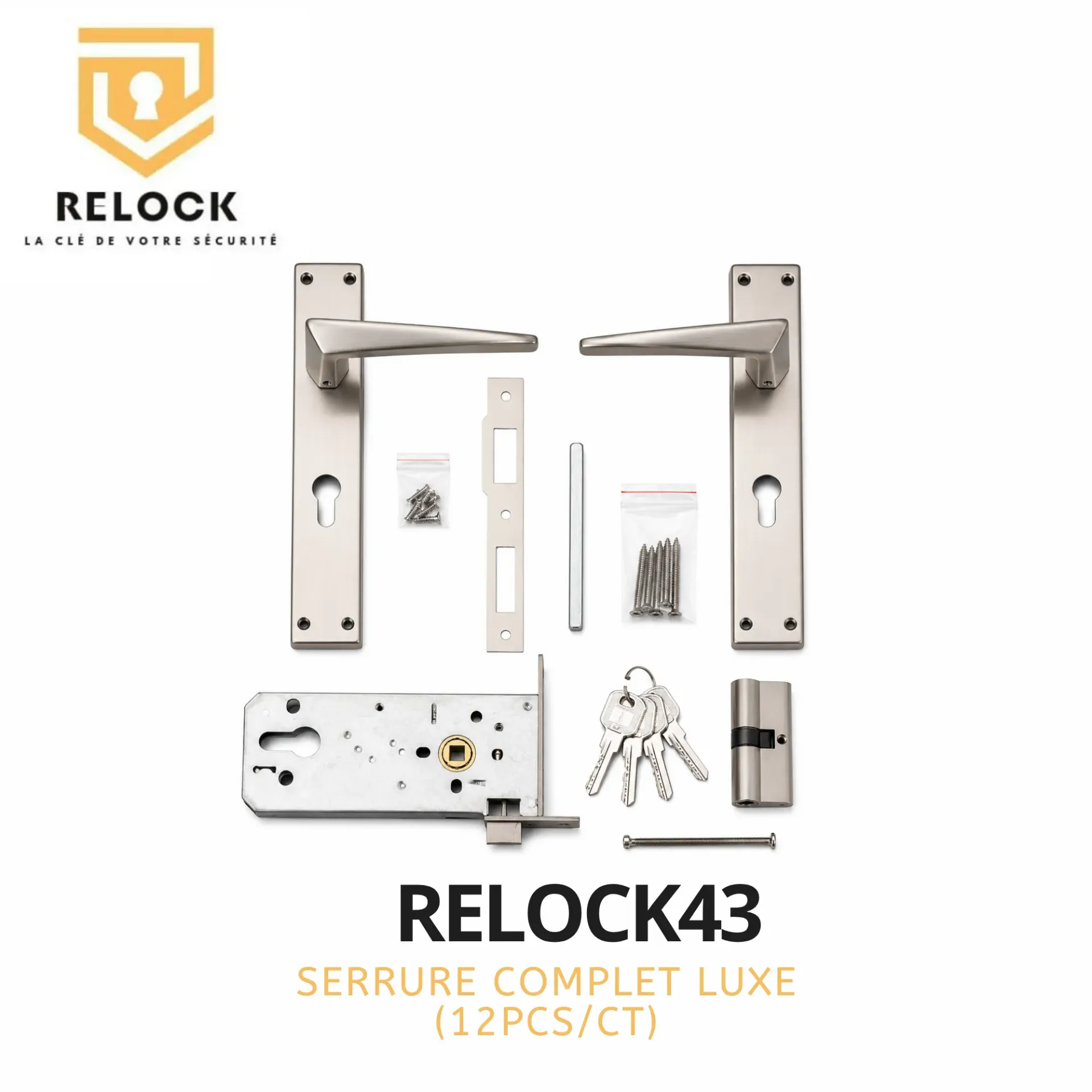 [RELOCK43] Serrure complet luxe RELOCK (12pcs/ct)